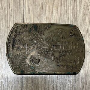 Vintage Southern Comfort Brass Belt Buckle